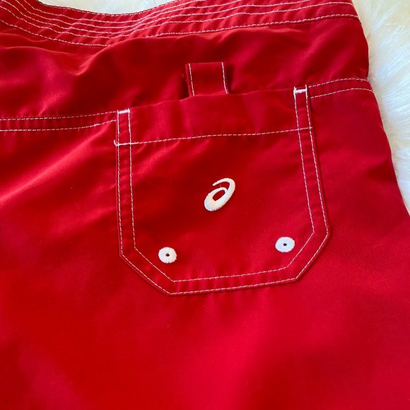 Asics Red & White Running Training Athletic Short Shorts NWOT Women's Size M - Picture 6 of 14